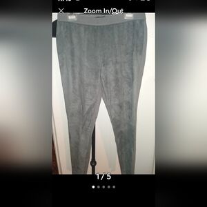Halston grey suede leggings small